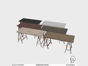 Sims 4 — Archeology - Trestle desk by Syboubou — This is a desk using trestles
