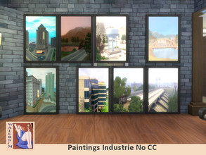 Sims 4 — Paintings Industrie by watersim44 — ws Paintings Industrie - recolor. Impression with Architecture, Buildings