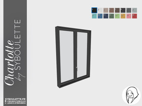 Sims 4 — Charlotte - Modern Double window Closed by Syboubou — This is a modern closed double window.