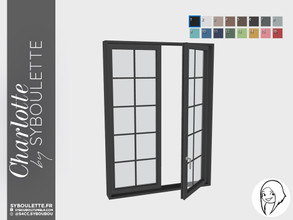 Sims 4 — Charlotte - Double window Half by Syboubou — This is a half opened double window.