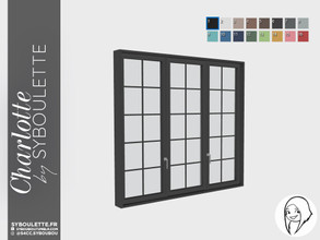 Sims 4 — Charlotte - Triple window Closed by Syboubou — This is a closed triple window.