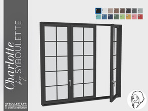 Sims 4 — Charlotte - Triple window Half by Syboubou — This is a half opened triple window.