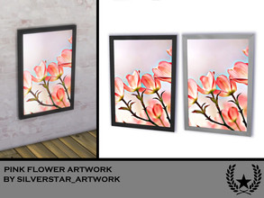 Sims 4 — Pink Flower Artwork by Silverstar_Artwork — Pink Flower Artwork by Silverstar_Artwork