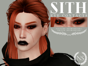 Sims 4 — Sith Eyes by networksims — Non-human eye lenses in sith-appropriate swatches.
