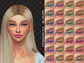 Sims 4 — MELDEANNE - EYESHADOW #15 by MELDEANNE — Created for: The Sims 4 - CATEGORY: EYESHADOW - SWATCHES: 28 - GENDER: