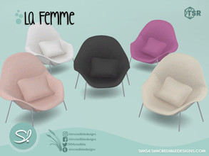 Sims 4 — La Femme Arm chair by SIMcredible! — by SIMcredibledesigns.com available at TSR 8 colors variations 