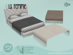 Sims 4 — La Femme Blanket Neutral colors by SIMcredible! — by SIMcredibledesigns.com available at TSR 6 colors variations