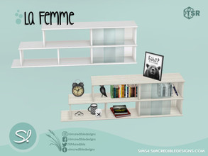 Sims 4 — La Femme Shelves by SIMcredible! — by SIMcredibledesigns.com available at TSR 2 colors + variations