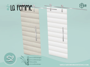 Sims 4 — La Femme decor Barn door left low wall  by SIMcredible! — It's a decor item, not an actual door. by