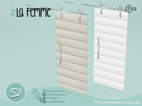 Sims 4 — La Femme decor Barn door right low wall  by SIMcredible! — It's a decor item, not an actual door. by