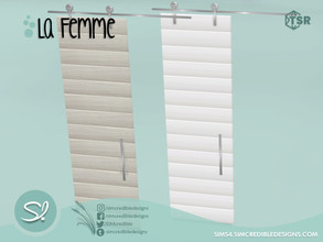 Sims 4 — La Femme decor Barn door left tall wall  by SIMcredible! — It's a decor item, not an actual door. by