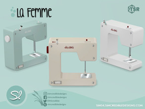 Sims 4 — La Femme sewing machine - decor only by SIMcredible! — Since there's no sewing machine on the base game to clone
