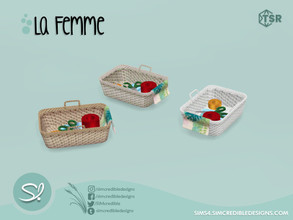 Sims 4 — La Femme Sewing basket by SIMcredible! — by SIMcredibledesigns.com available at TSR 3 colors variations
