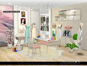 Sims 4 — La Femme Sewing corner [web transfer] by SIMcredible! — Bringing back the La Femme sets, but we revamped this