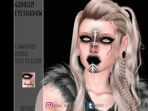 Sims 4 — Gudrun Eyeshadow by Reevaly — 1 Swatches. Teen to Elder. Female. Base Game compatible. Please do not reupload.