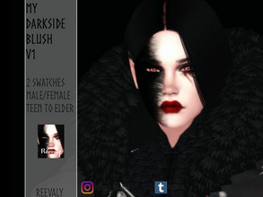 Sims 4 — My Darkside Blush V1 by Reevaly — 2 Swatches. Teen to Elder. Male and Female. Base Game compatible. Please do