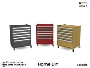 Sims 4 — kardofe_Home DIY_Auxiliary furniture by kardofe — Trolley with lots of drawers, in three colour options