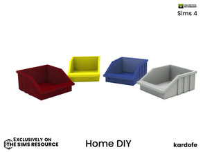 Sims 4 — kardofe_Home DIY_Organiser by kardofe — Decorative tidy box, in four colour options