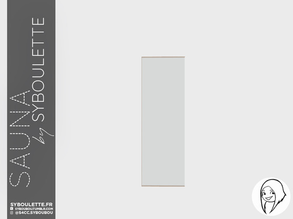 Sims 4 — Sauna - Short end window by Syboubou — This a seamless glass window to create an unlimited sauna window. Note