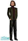 Sims 1 — LFN: Toys in the Basement by frisbud — Instead of Michael's basic black wardrobe, he choose a brown ensemble to