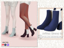 Sims 4 — Two-tone boots / 84 by Arltos — 8 colors. HQ compatible. Feet mesh: base game