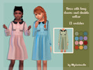 Sims 4 — Dress with long sleeves and double collar by MysteriousOo — Dress with long sleeves and double collar for kids
