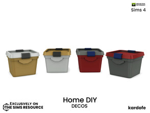 Sims 4 — kardofe_Home DIY_Box by kardofe — Decorative, decorative, plastic storage box in four colour options