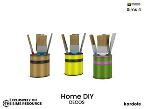 Sims 4 — kardofe_Home DIY_Brush pot by kardofe — Brush and Spatula jar, in three colour options, decorative