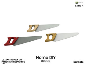 Sims 4 — kardofe_Home DIY_Saw by kardofe — Saw, in three colour options, decorative