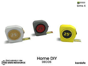 Sims 4 — kardofe_Home DIY_Tape measure by kardofe — Measuring tape, in three colour options, decorative