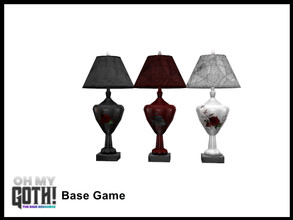 Sims 4 — Oh My Goth Opulent Bedroom Table Lamp by seimar8 — Maxis match gothic inspired table lamp Base Game