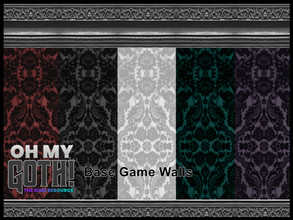 Sims 4 — Oh My Goth Opulent Bedroom Wallpaper by seimar8 — Maxis match opulent wallpaper with a gothic inspired design