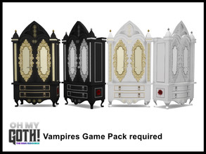 Sims 4 — Oh My Goth Opulent Bedroom Wardrobe by seimar8 — Maxis match bedroom wardrobe with an ornate gothic design
