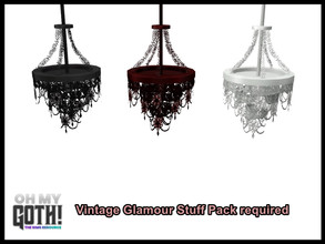 Sims 4 — Oh My Goth Opulent Dining Chandelier by seimar8 — Maxis match chandelier with an opulent gothic inspired design