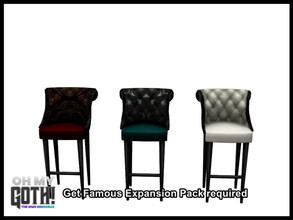 Sims 4 — Oh My Goth Opulent Kitchen Bar Stool by seimar8 — Maxis match bar stool with upholstered in gothic fabric Get