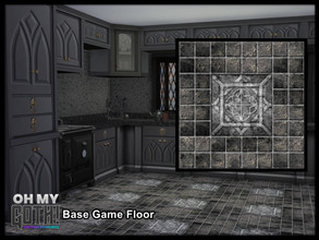 Sims 4 — Oh My Goth Opulent Kitchen Floor Tile by seimar8 — Maxis match gothic stone design floor tile Base Game