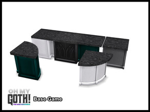 Sims 4 — Oh My Goth Opulent Kitchen Island Counter by seimar8 — Maxis match kitchen island counter with gothic design
