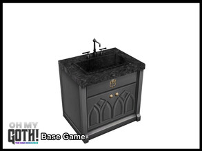 Sims 4 — Oh My Goth Opulent Kitchen Marble Sink by seimar8 — Maxis match marble sink Base Game