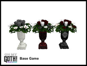 Sims 4 — Oh My Goth Opulent Living Blood Rose Bouquet by seimar8 — Maxis match gothic inspired blood roses Base Game