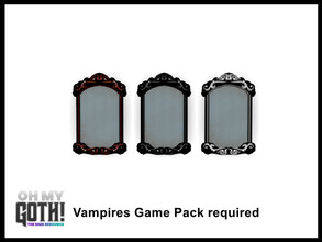Sims 4 — Oh My Goth Opulent Living Mirror by seimar8 — Maxis match opulent mirror with a gothic design Vampires Game Pack