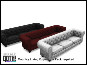 Sims 4 — Oh My Goth Opulent Living Sofa by seimar8 — Maxis match opulent sofa upholstered in soft velvet Country Living