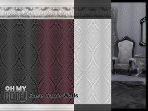 Sims 4 — Oh My Goth Opulent Living Wallpaper by seimar8 — Maxis match opulent style wallpaper Base Game