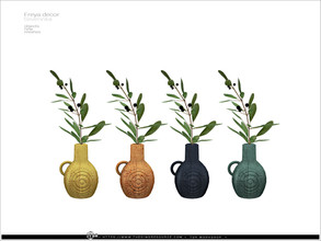 Sims 4 — Freya decor - vase with olive by Severinka_ — Small vase with olive branch From the set 'Freya decor' Build /