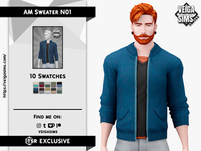 Sims 4 — AM Sweater N01 by David_Mtv2 — - For teen to elder; - 10 swatches; - New mesh with all LODs; - New maps.