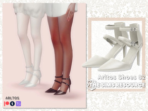 Sims 4 — Bandage pointed toe high heels / 82 by Arltos — 11 colors. HQ compatible. Feet mesh: base game