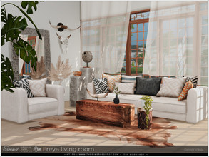 Sims 4 — Freya living room by Severinka_ — A set of furniture and decor for the decoration living room of the Ethnic