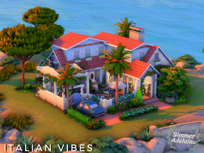 Sims 4 — Italian Vibes by simmer_adelaina — This adorable home hides off a small paradise for a family of two parents and