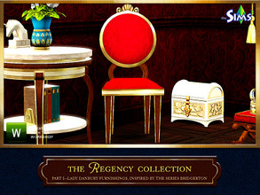 Sims 3 — Danbury Regency Collection Boudoir Chair by Cashcraft — A charming chair for the boudoir or any other room in