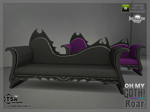 Sims 4 — Oh my Goth Roar living loveseat by jomsims — Oh my Goth Roar living loveseat