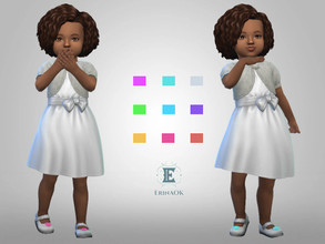 Sims 4 — Toddler Flower Shoes 0623 by ErinAOK — Toddler Shoes with Flower 9 Swatches